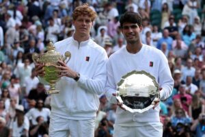 sinner e alcaraz premiati a wimbledon